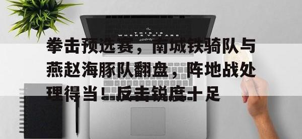 28圈娱乐-拳击预选赛，南城铁骑队与燕赵海豚队翻盘，阵地战处理得当！反击锐度十足的简单介绍